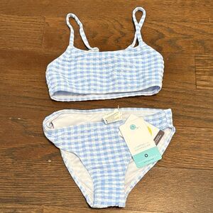 Snapper Rock Light Blue Checkered Swimwear